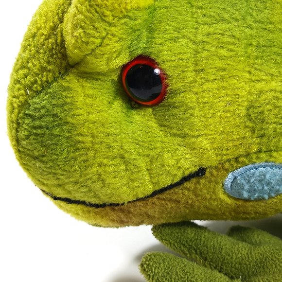 Wild Republic Iguana Lizard Stuffed Animal Plush Green Orange Realistic 23" - Picture 7 of 14